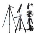 3120 Aluminum Alloy Tripod For Camera and Mobile - Black.
