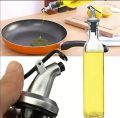 500ml Glass Oil Dispenser Bottle for Kitchen Stainless Steel Leak-Proof Cork Transparent Oil Pourer and Holder.