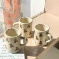 Cutelife Cute Bear Beige Ceramic Coffee Mug Cup Kitchen Milk Tea Breakfast Drinking Cup Nordic Decoration Home Couple Gifts Mug. 