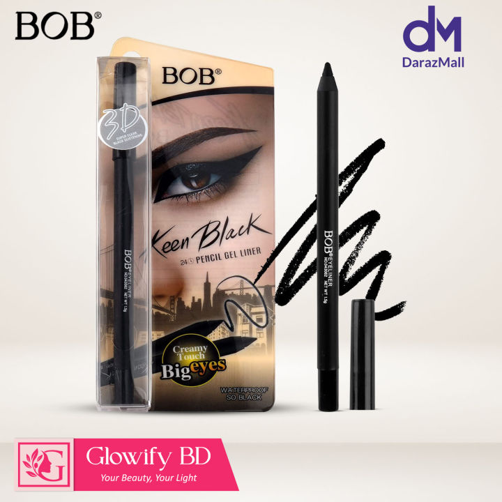 BOB Keen Black Pencil Gel Liner Kajal