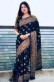 Exclusive Designer Screen Print Japani Silk Saree With Blouse for Women.