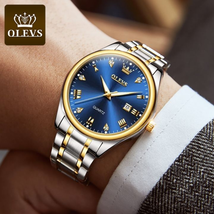 Olevs%205563%20Golden%20Stainless%20Steel%20Analog%20Wrist%20Watch%20For%20Men%20-%20Watch%20For%20Men%20-%20Image%204
