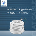 22/76 Flat Cable Copper 2 Core Wire- 15 feet (5 Yards) Use For Multiplug Extension Cable, Table Fan Cable, Ceiling Fan Cable, Pendant Light Cable, 1 Horse Water Pump and Others - multi plug. 
