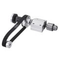 1 Set No Power Diy Woodworking Cutting Grinding Spindle Trimming Belt Small Lathe Accessories for Table Saw & 1Pcs 775 Motor Base Electroplating Fixed Mounting Base Machine Seat.