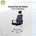 FF Ec-07SB [V-MESH] Black Smart Executive office Chair With Head Rest. 