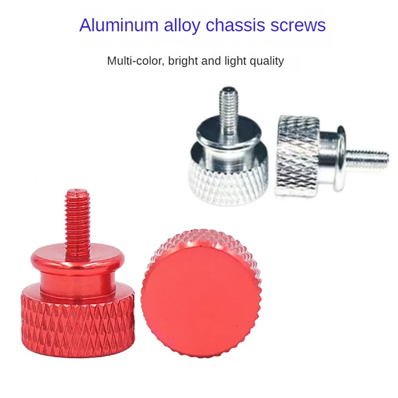 6063 Aluminum Alloy DIY Textured Thumb Screws #8-32, Textured