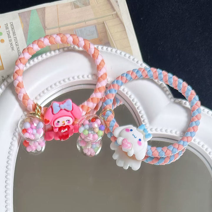 Korean%20Cartoon%20Bracelet%20Sanrio%20Hair%20Ring%20Simple%20Fashion%20Women's%20Elastic%20Hair%20Rope%20Versatile%20Color%20Ponytail%20Rubber%20Band%20-%20Image%205