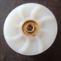 Four Teeth White Plastic Mixer Grinder Brass Insert for Strength and Long Lasting Life Jar Coupler - 4.3 CM.
