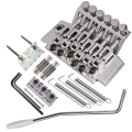 Chrome Electric Guitar Tremolo Bridge Kit Double Locking Systyem/78MM Between the 2 Studs Centers/Strings Through Saddle. 