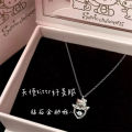 Titanium Steel Sanrio Hello Kitty Cat Necklace for Women Cute and Smart Gift for Best Friend Girlfriend Sweet Clavicle Chain.