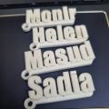 Key Ring with Custom Text,17mm, plastic.