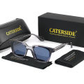 Caterside Retro Square Men Big Sunglasses Punk Luxury Designer Sun Glasses Women Driving Travel Fishing Eyewear UV400. 