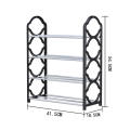 PP+Steel pipe Shoe storage rack Stylish and elegant 41.5 * .5 * 54.5cm Black/White/Pink Dustproof shoe hanger Multi-layer shoe cabinet for Home organization Apartment entryway Small spaces Shoe lovers. 
