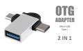 2 in 1 OTG Converter USB 3.0 to Micro USB and Type C Adapter USB 3.0 Micro USB.