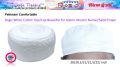 Pakistani Comfortable Bogiz White Cotton Topi/Cap Beautiful for Islamic Muslim Namaz/Salah Prayer.