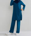 Ladies 2 Pcs Long Top and Pants Set Islamic Active Wear Arabian Yoga Jogging Modest Sportswear.