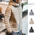 Maden Light Weight Duck Down Jacket hooded Basic Winter Coat for Men Urban Streetwear Thick Warm Outdoor Windproof Puffer Jacket. 