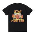 Gyat Hunter Funny Meme T-shirt Women's Fashion Retro Short sleeved T-shirt Casual Loose Large T-shirt Street Clothing. 