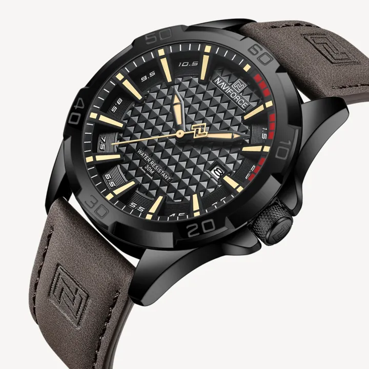 NAVIFORCE%20NF8023%20Chocolate%20PU%20Leather%20Analog%20Watch%20For%20Men%20-%20Black%20&%20Chocolate%20-%20Image%204