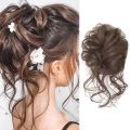 Synthetic Curly Bun Messy Claw Chignon Clip Elastic Hair Scrunchies Hairpieces Chignon Donut Updo Hair Pieces For Women. 