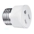 1pcs E27 to EU US Converter Lamp Socket Screw LED Bulb Lighting E27 European America Plug Socket Light Holder White.
