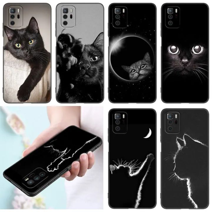Black Cat Staring Eye Phone Case For Xiaomi Redmi Note 7 8 9 10 Lite 11
