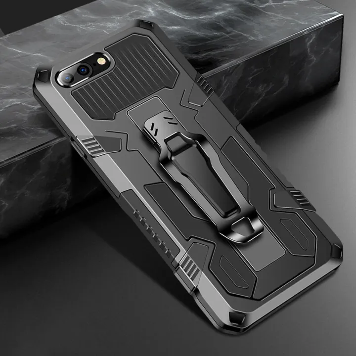 Shockproof Phone Case For iPhone 8 Plus / iPhone 7 Plus Rugged Armor Aluminum Magnetic Stand Metal Anti-fall Cover