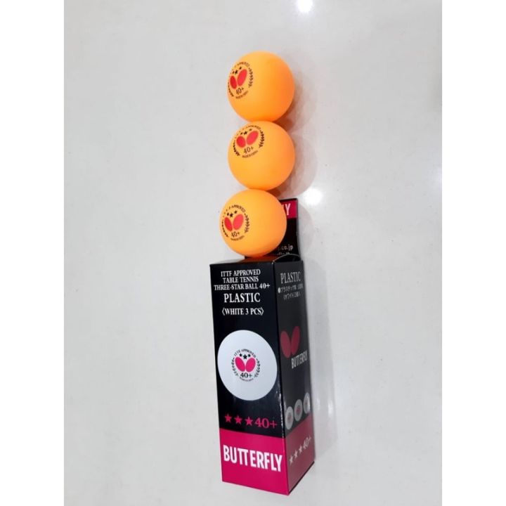 Table Tennis Ball Butterfly 40+ 3 Star Ball - Orange