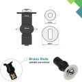 4 Pack Toilet Seat Hinges Bolt Expanding Rubber Top Nuts Screw.