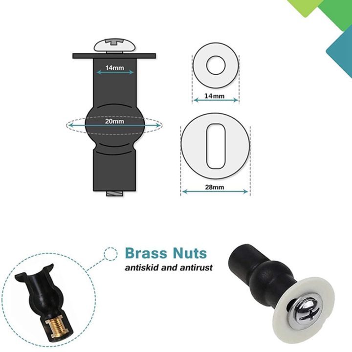 4%20Pack%20Toilet%20Seat%20Hinges%20Bolt%20Expanding%20Rubber%20Top%20Nuts%20Screw%20-%20Image%205