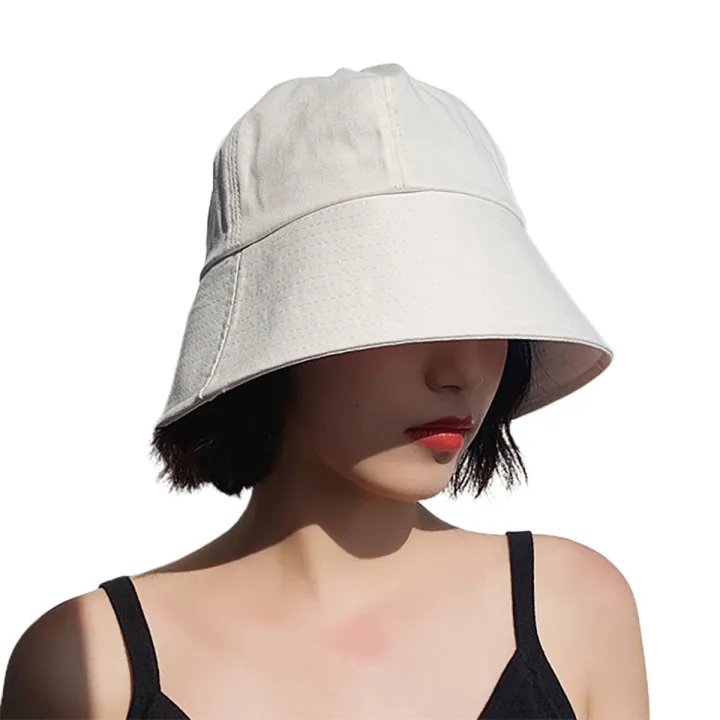 【Lejia】Color Woman Girl Sun Wide Brim Cover Face Fisherman Cap Hat ...