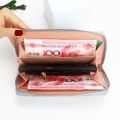 Women Long Wallet Pu Leather Card Holder Large Capacity Hasp Zipper Coin Purse Multi Card Organizer Cell Phone Wristlet Handbag.