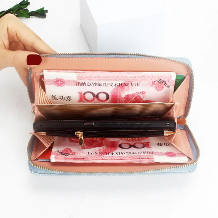 Women%20Long%20Wallet%20Pu%20Leather%20Card%20Holder%20Large%20Capacity%20Hasp%20Zipper%20Coin%20Purse%20Multi%20Card%20Organizer%20Cell%20Phone%20Wristlet%20Handbag%20-%20Image%204