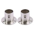 JAERBEE 2X Closet Wardrobe 22mm Dia Pipe Hanging Rail Rod End Support Bracket.