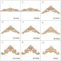 Multi-styles Furniture Parts Wall Door Decoration wooden Figurines Crafts Corner Appliques Frame Wood Carved Woodcarving Decorative. 