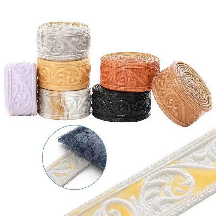 29%20Styles%203D%20Foam%20Wall%20Edge%20Strip%20Stickers%20Self%20Adhesive%20Waterproof%20Baseboard%20Corner%20Waist%20Line%20Sticker%20Border%20Home%20Decor%20-%20Image%202