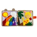 Montessori Busy Book Giraffe Baby Development Toys Sensory Felt Cloth Book Toddler Activity Board Learning Basic Life Skill Toys.