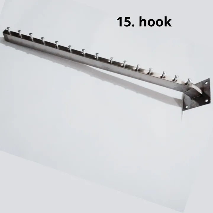 "17-Inch%20Wall%20Mounted%20Stainless%20Steel%20Clothes%20Hanger%20Rack%20-%2015%20Hook%20Heavy%20Duty%20Organizer%20for%20Boutique%20&%20Home"%20-%20Image%205