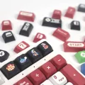 FC Red & White Machine, Pixel XDA Keycaps, Mechanical Keyboard, Customized Personalized Keycaps, Sublimation, PBT Support Customization. 