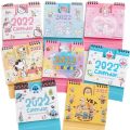 Cute 2023 rabbit desktop calendar student cartoon mini calendar unicorn Hello Kitty Gemini Doraemon Snoopy melody stitch cinnamoroll purin dog. 