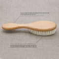 Goat Hair Brush Baby Hair Brush with Wooden Handle Super Soft Hair Brush. 