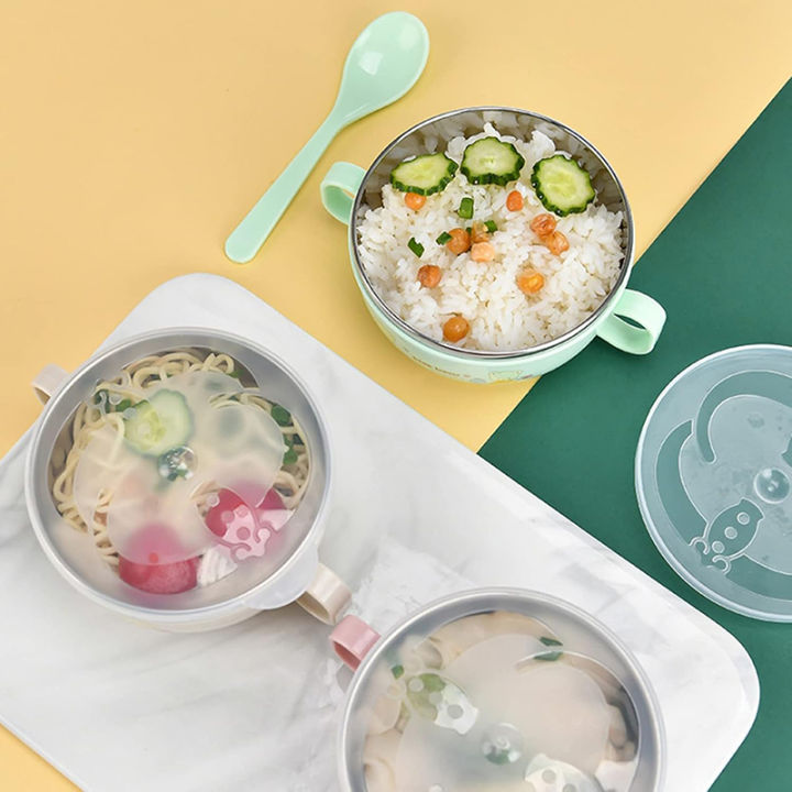 Baby%20Feeding%20Bowl%20with%20Lids%20Stainless%20Steel%20Insulated%20Bowl%20Spoon%20Set%20Children%20Tableware%20Cartoon%20Printed%20Easy%20To%20Clean%20Children%20Food%20Bowl%20-%20Image%203
