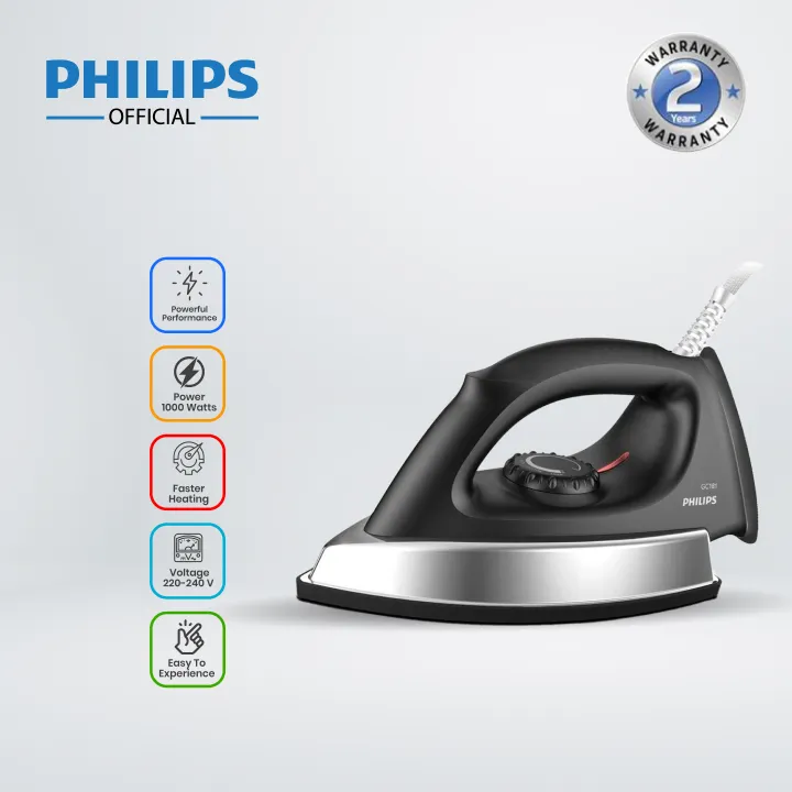 Philips%20GC181/80%20Heavyweight%20Dry%20Iron%20%E2%80%93%201000W,%201.6%20KG%20(Non-Stick%20Coating)%20-%20Image%205
