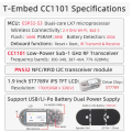 T-Embed ESP32-S3 CC1101 RF Transceiver PN532 NFC RFID I2C Module.