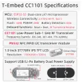 T-Embed ESP32-S3 CC1101 RF Transceiver PN532 NFC RFID I2C Module. 