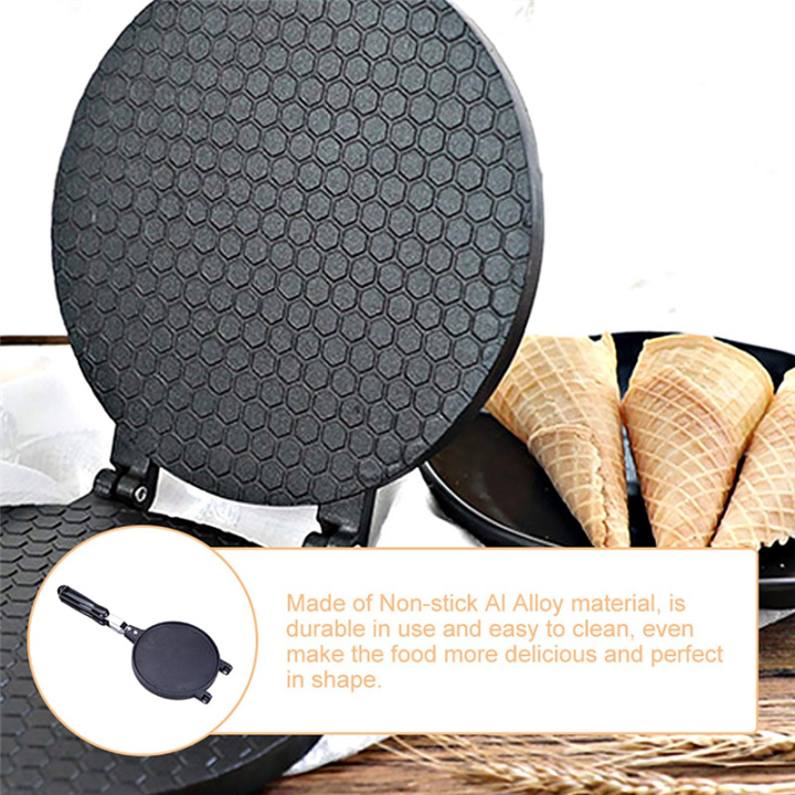 1%20PCS%20Waffle%20Cone%20Maker%20Nonstick%20Waffle%20Cone%20Making%20Mold%20Kitchen%20Gas%20Baking%20Tool%20Mould%20For%20Home,%20Kitchen%20Restaurant%2017cm%20-%20Image%205