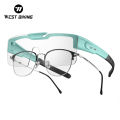 WEST BIKING Cycling Sunglasses Flip Up Photochromic/Polarized Lens Sunshades Glasses MTB Road Bike Fit Over Driving Goggles.