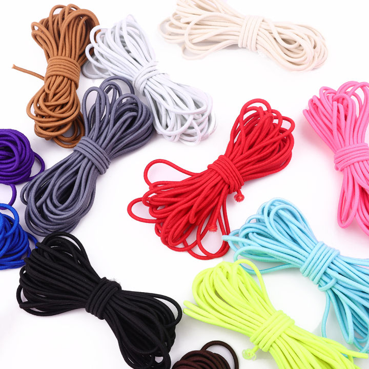 5m/pk Multicolor Elastic Round Elastic Band Round Elastic Cord 2.5mm Rubber Band Elastic Thread DIY Sewing Accessories