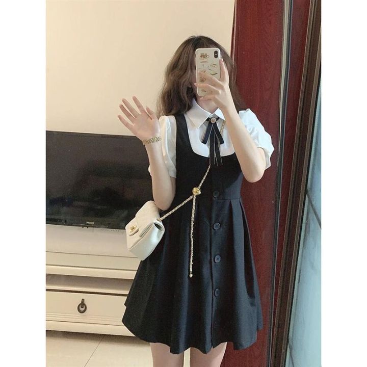 Summer%20Cute%20and%20Lively%20Korean%20Gentle%20Wear%20Sweet%20College%20Style%20Top%20Strap%20Dress%20Two-Piece%20Suit%20for%20Women%20-%20Image%203