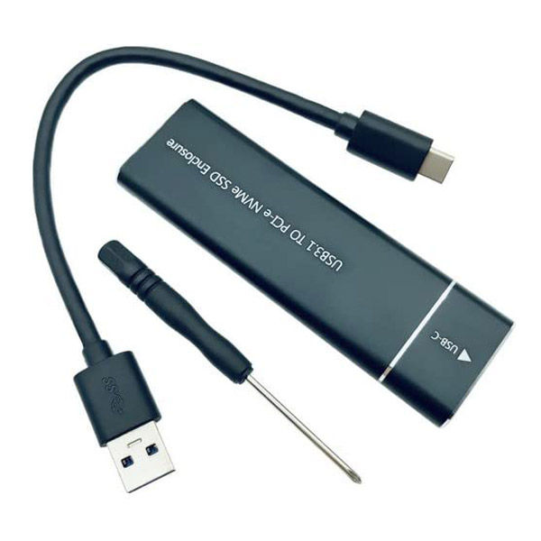 NVME%20SSD%20Enclosure,%20M.2%20NVME%20to%20USB%20C%20Adapter%20with%20Black%20case,%20USB%203.1%20Gen%202%20(10%20Gbps)%20M2%20PCIE%20SSD%20-%20Image%202